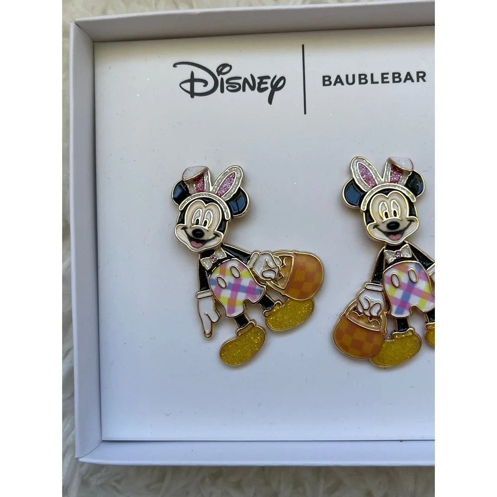 Disney Baublebar Mickey Mouse Easter Ears Stud Moveable Earrings NEW Spring